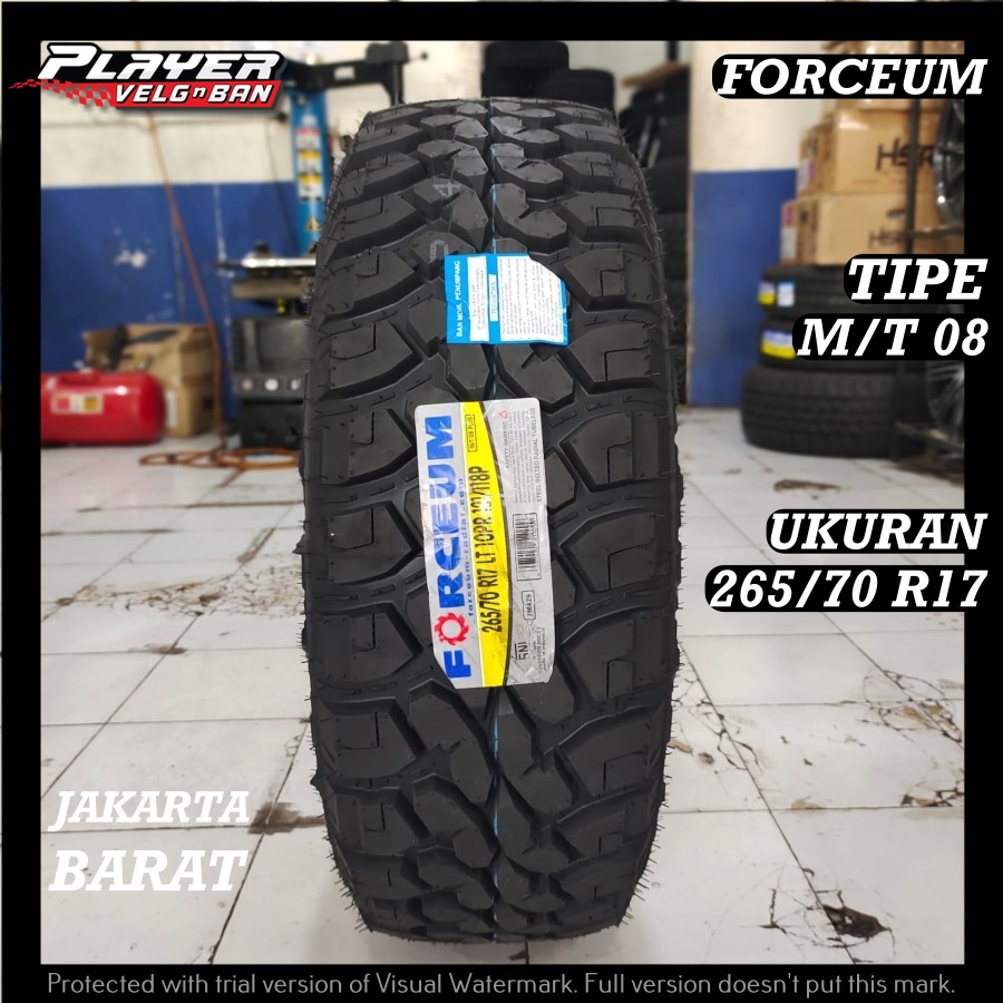 BAN MOBIL OFFROAD UKURAN 265/70 R17 FORCEUM M/T 08 PLUS BAN TIPE KASAR FORTUNER RING17