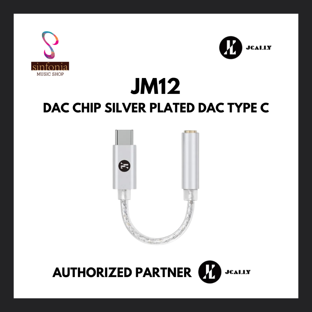 JCALLY JM12 KTO2H20 DAC Chip Silver Plated DAC Type C to 3.5mm Adapter