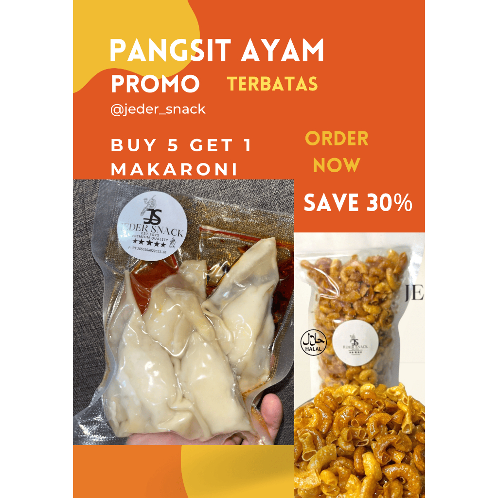 

PROMO Special Pangsit Ayam Premium Quality Get Free Makaroni Food Frozen makanan Aci Instan