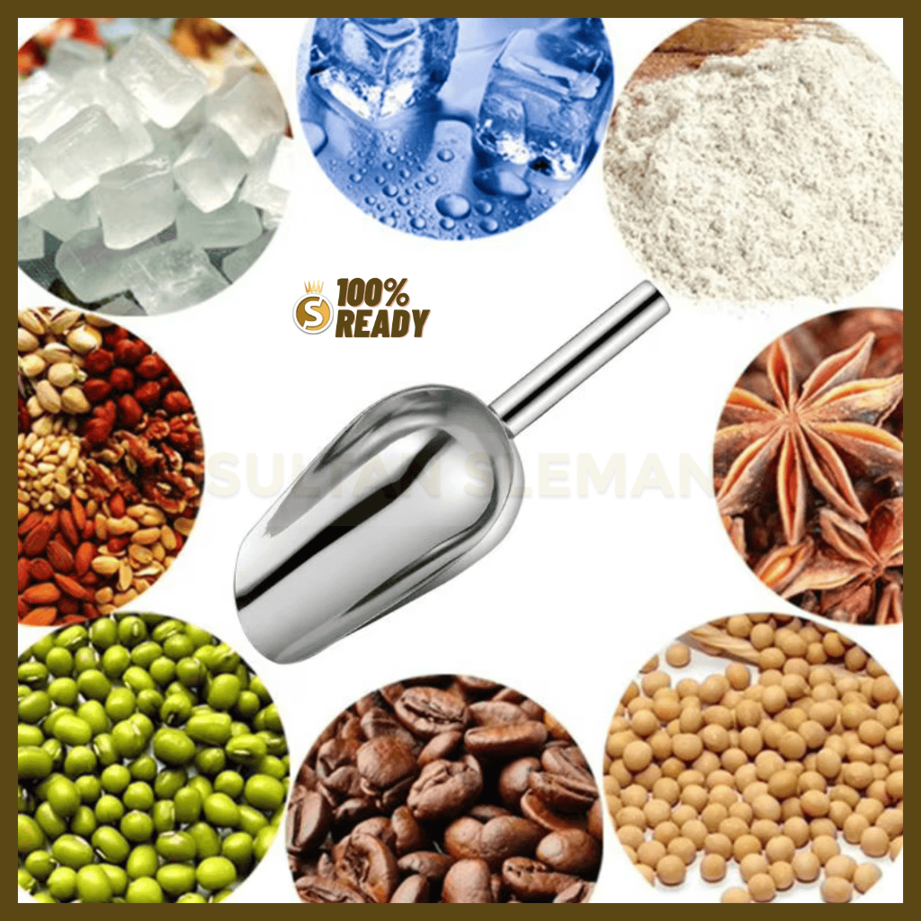 Sekop Es Batu Stainless Ukuran M / SENDOK SCOOP ES BATU ICE STAINLESS / Sekop Sendok Es Batu M