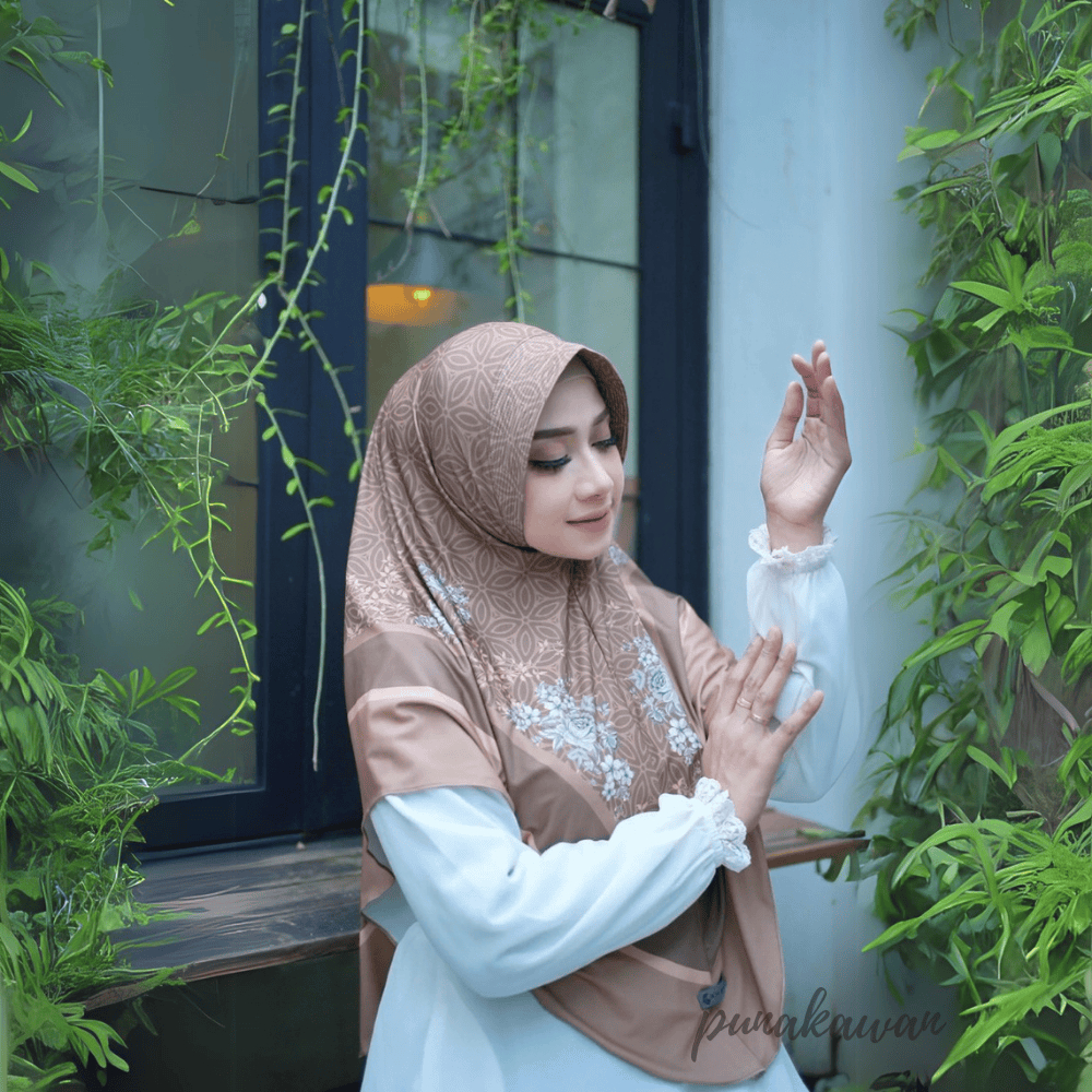 Hijab Bergo Motif Premium hijab murah Bergo Instan Motif Printing Syar'i Muslim Wanita Syari Khimar 