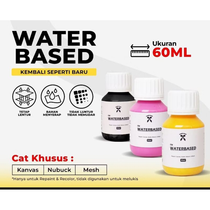 WATERBASE CAT SEPATU KANVAS REPAINT TAS TOPI CANVAS