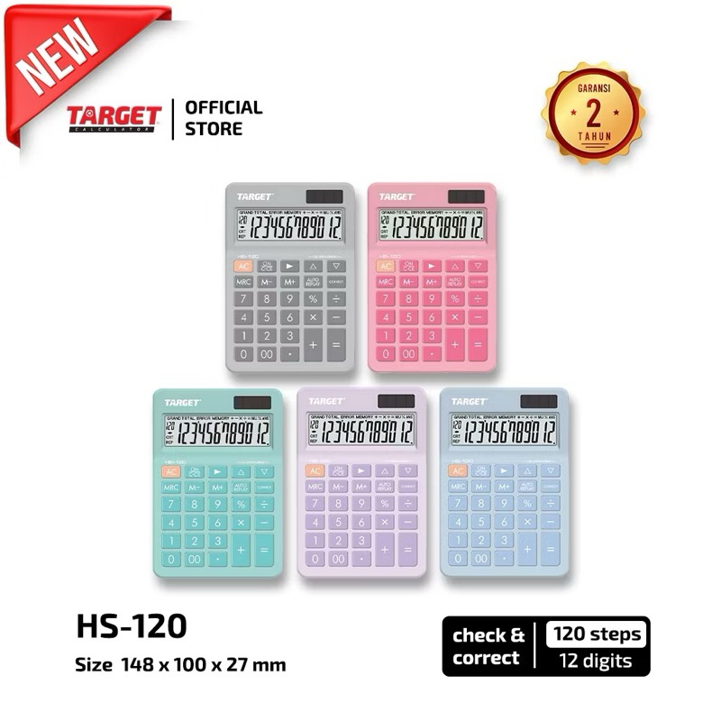 

Target HS -120 - Desktop Calculator - 12 digit Kalkulator
