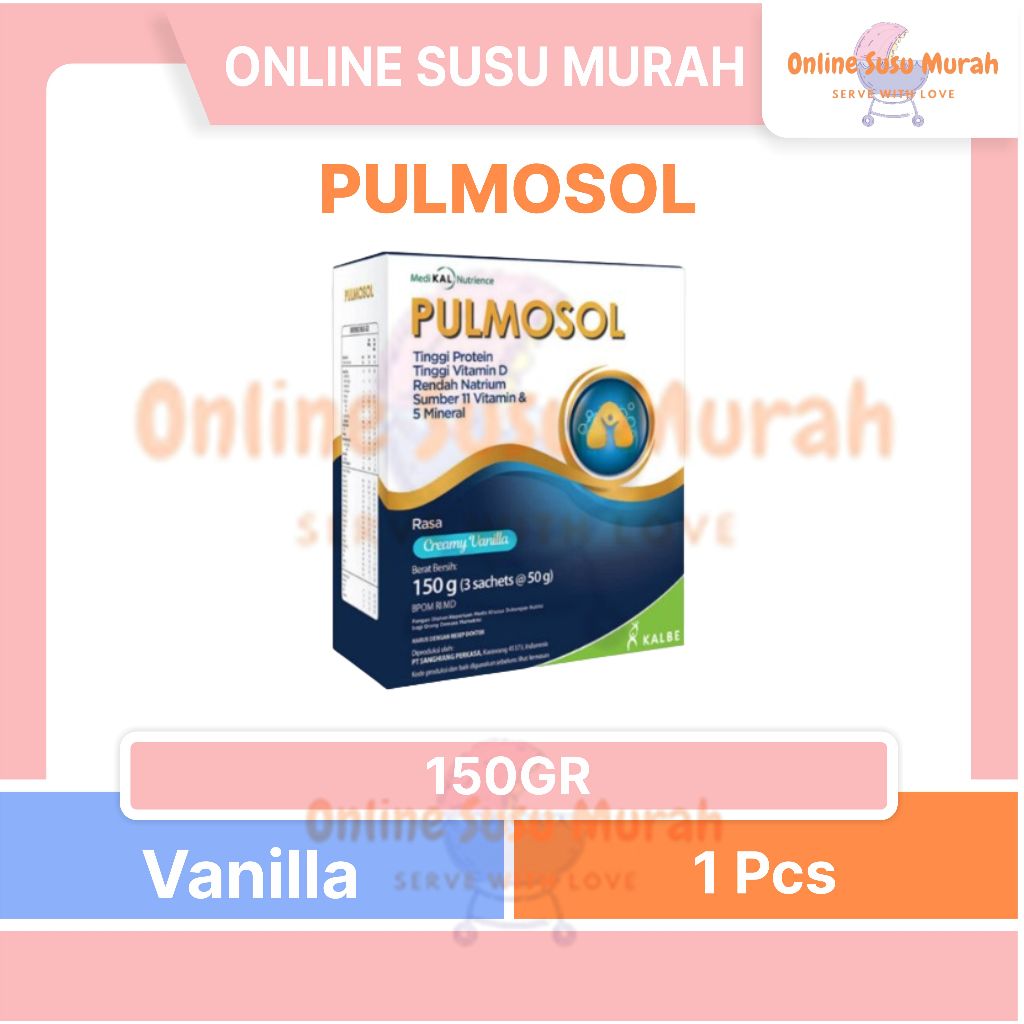 

PULMOSOL VANILA 150 GR EXP DES 2025 SUSU DEWASA 150GR SSKD