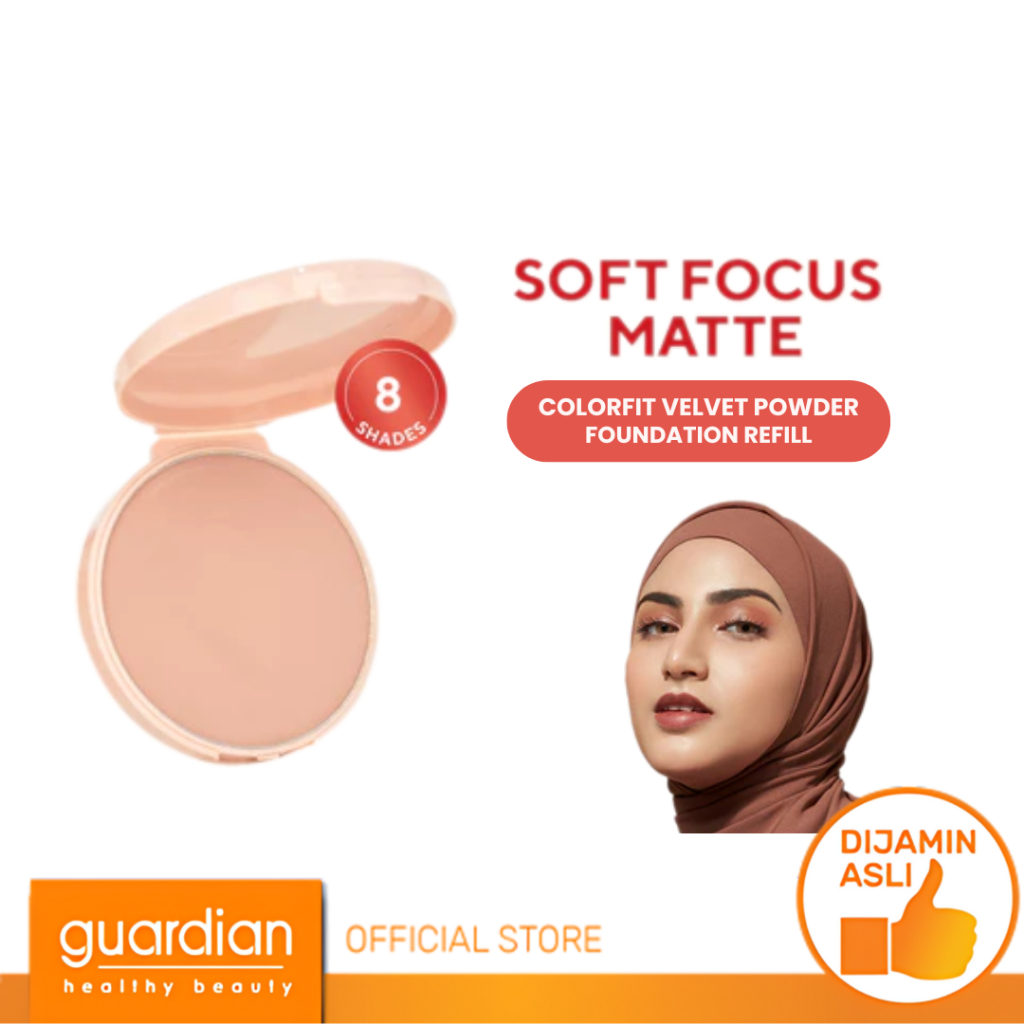 Wardah Colorfit Velvet Powder Foundation Refill - Bedak Padat Dengan SPF 20 - Oil Control - Tahan La