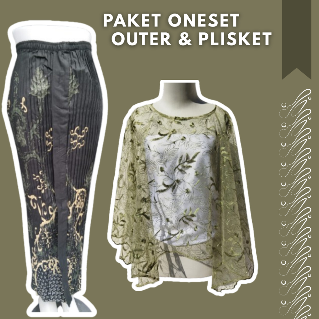 Setelan Kebaya Kutubaru Elnira Silver Kombinasi Batik Terbaru Kebaya Modern Kebaya Kutubaru rok lili