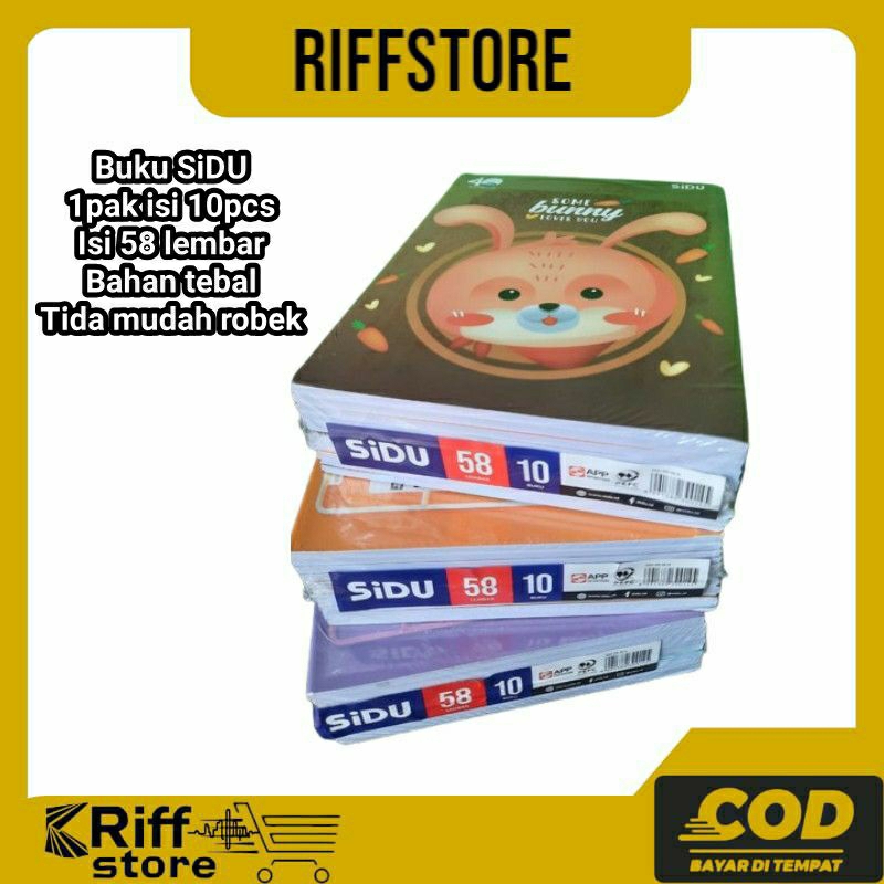 

Buku Tulis Sidu 58 lembar 1 pak 10 pcs