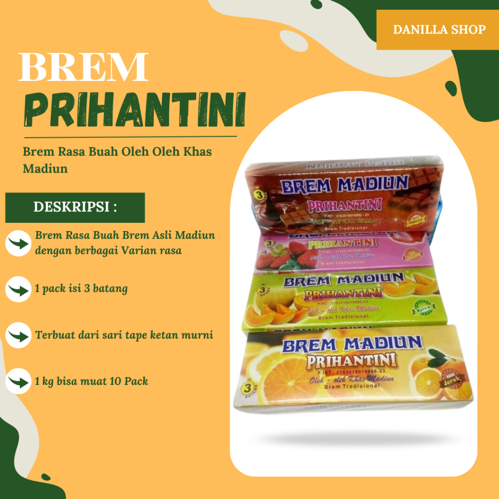 

Brem Rasa Buah Oleh Oleh Khas Madiun Premium