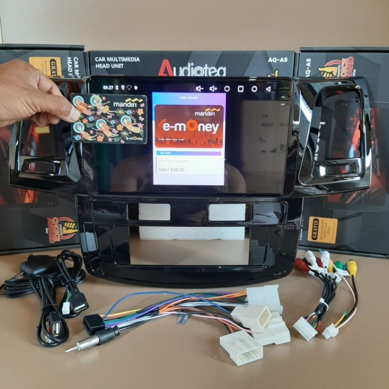 HEAD UNIT ANDROID FORTUNER 2005 - 2015 ANDROID AUDIOTEQ NFC RAM 2/64 GB INCELL BLACK SCREEN ANDROID 