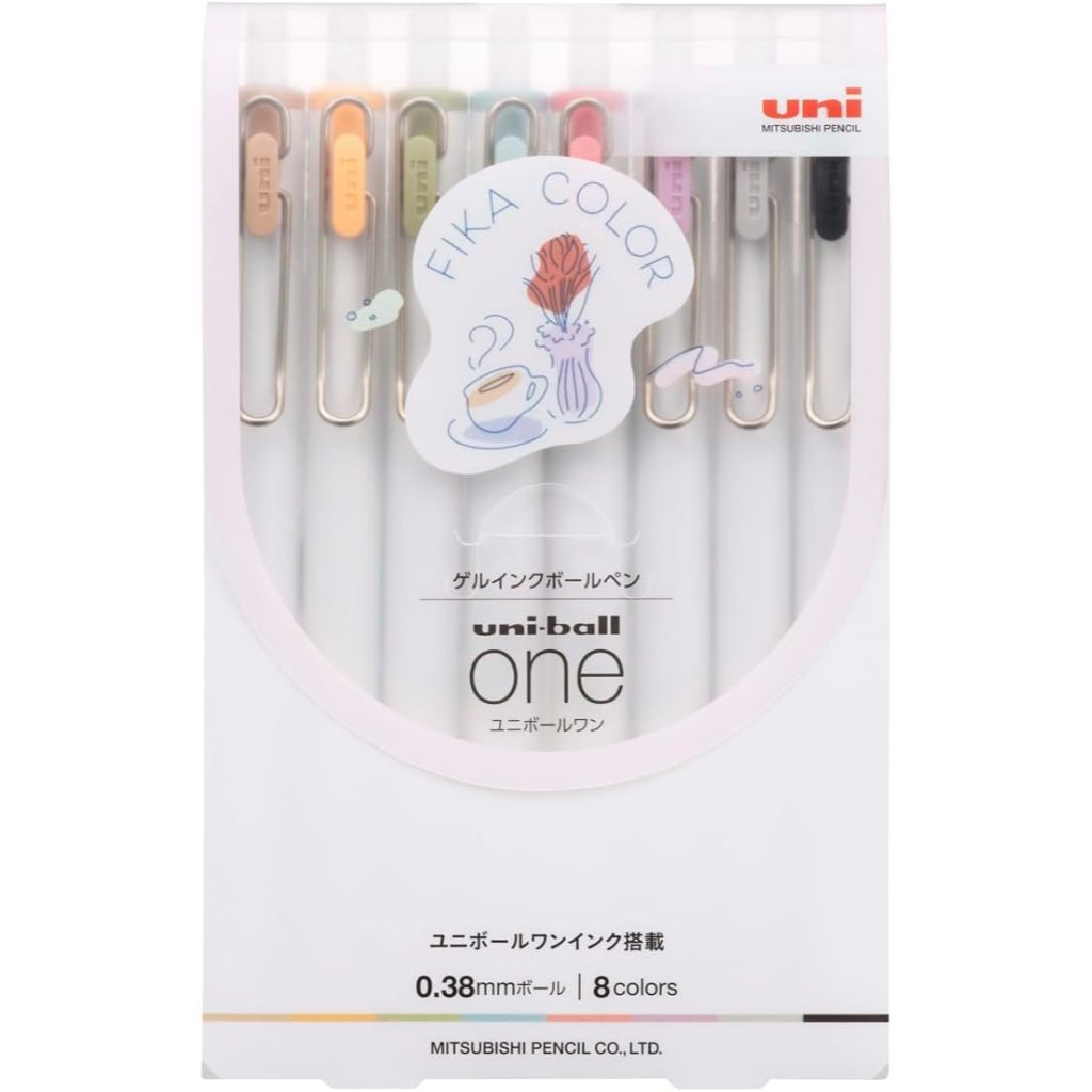 

Uni-Ball One 0.38 mm Gel Ballpoint Pen Limited Fika Color 8 Color Set