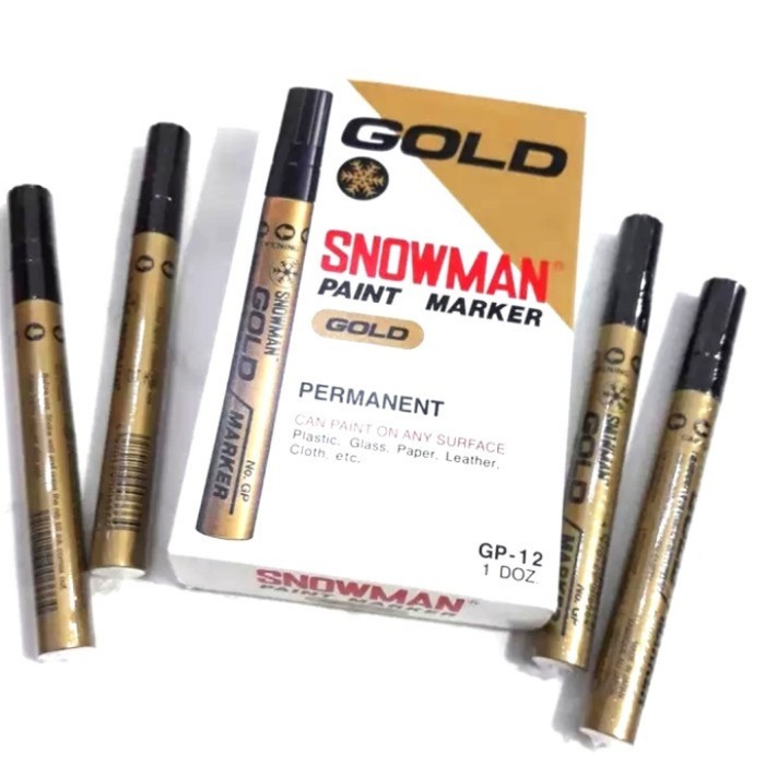 

Spidol Snowman Paint Marker Permanent G12-Gold/Emas