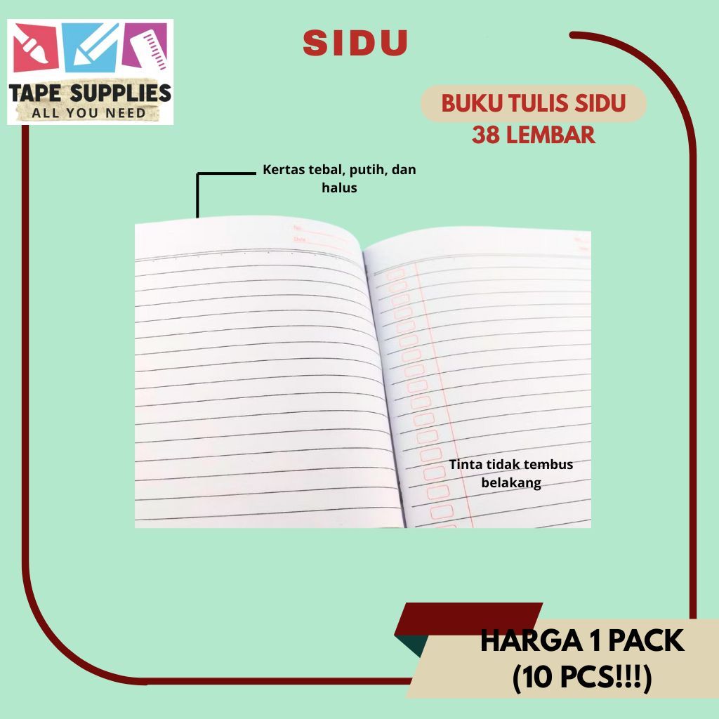 

NYBEBY26 BUKU TULIS SIDU 38/32 LEMBAR ( PCS) READY COD!!! / BUKU SEKOLAH ANAK BERKUALITAS