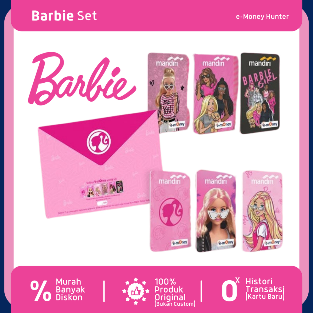 e-Money Barbie Special Limited Edition eToll eMoney Mandiri NFC