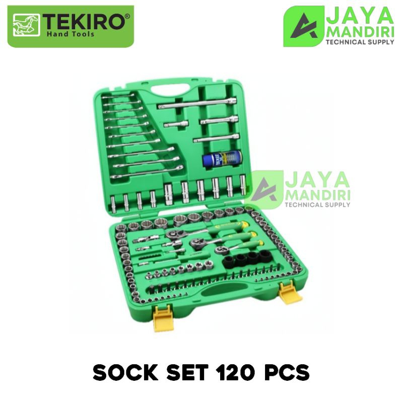 Kunci sock set TEKIRO isi 120 pcs Shock set Lengkap Tekiro