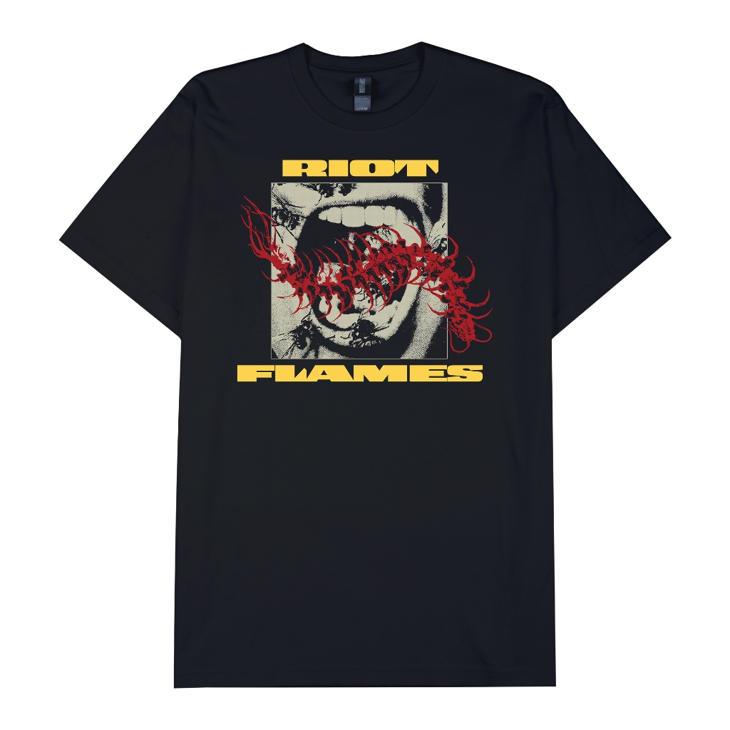 RIOT FLAMES Kaos Pria - CENTIPEDE - Black