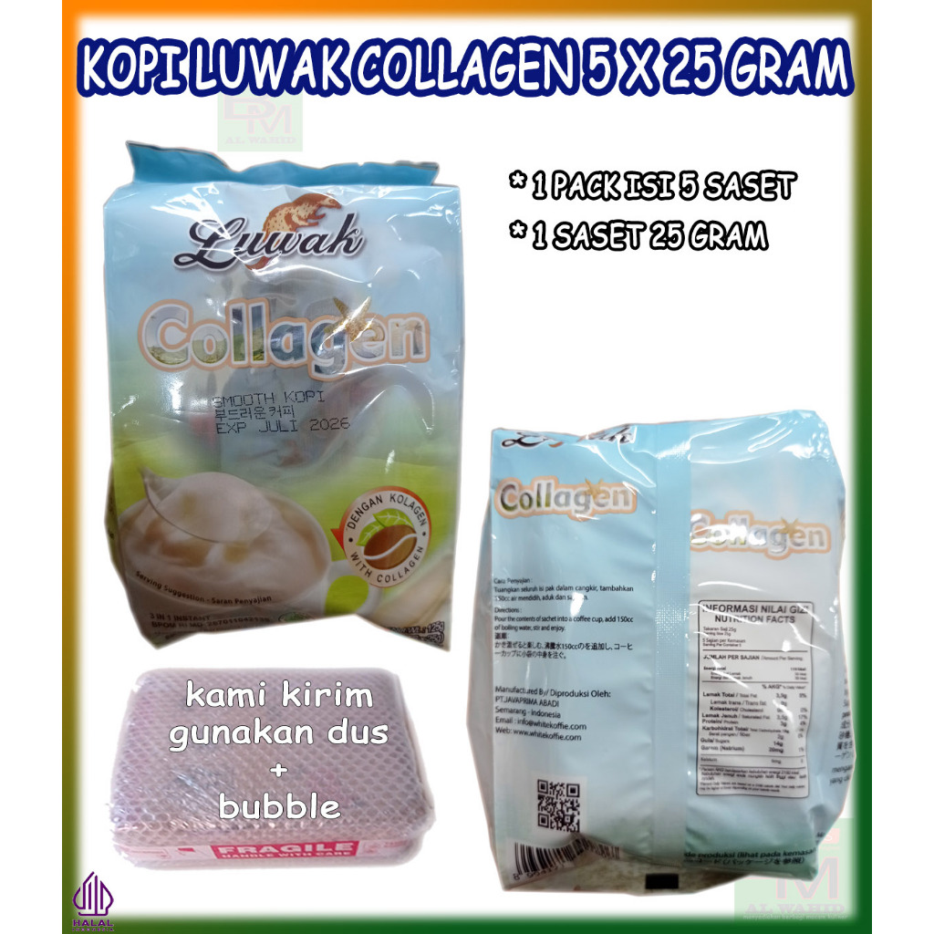 

Kopi Luwak Collagen 1 pack Isi 5 Saset
