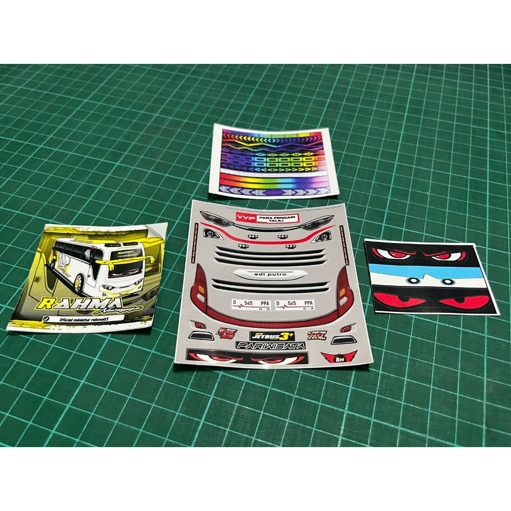 Stiker Miniatur Lampu Bus JetBus 3+ VVIP (BONUS BUS RANDOM)
