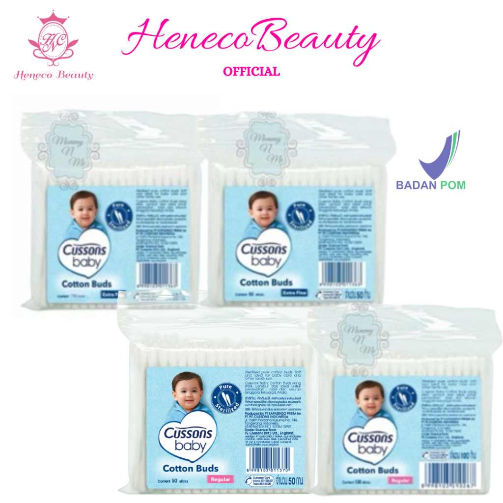CUSSONS Baby Cotton Buds 50s 100s Extra Fine Reguler Dewasa /  Cotton Buds Korek Kuping Pembersih Te