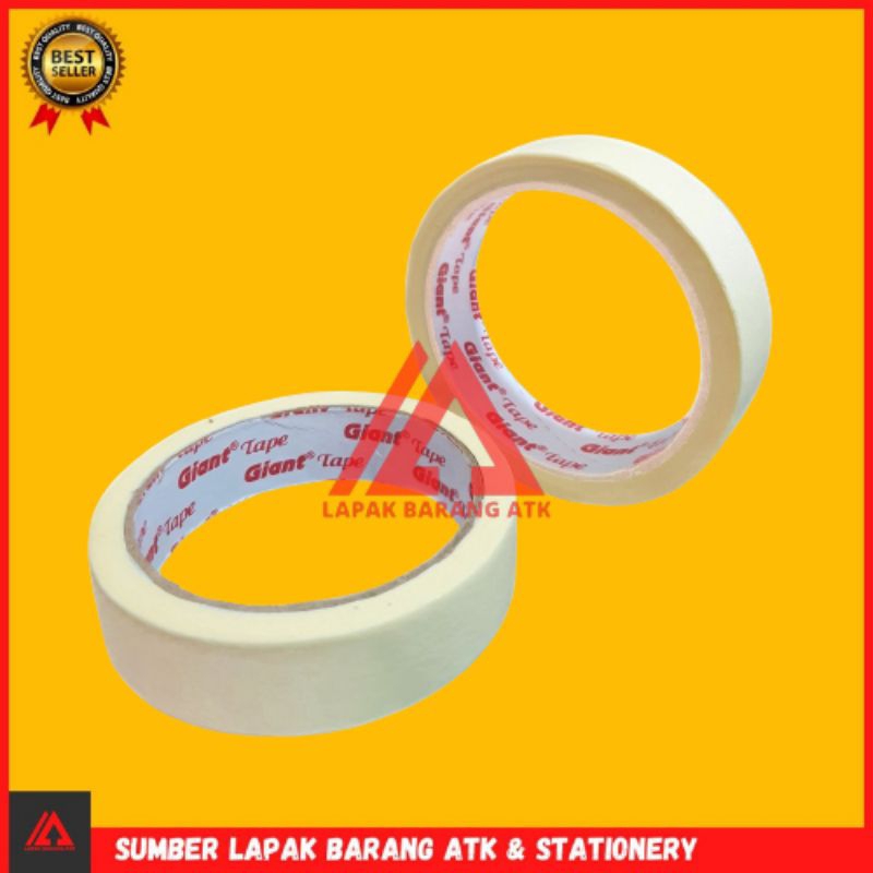 

Lakban Kertas 1 inch / Masking tape 12 mm