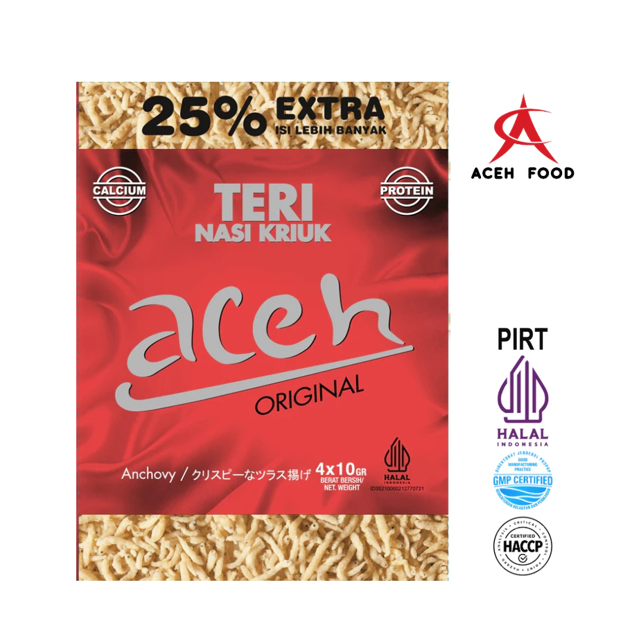 

Teri Aceh Food Nasi Kriuk Crispy Original Kemasan Sachet 4pcs x 10gr