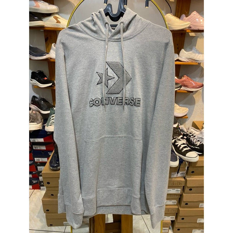 CONVERSE HOODIE LOGO TULISAN BLUDRU MEN PRIA ORIGINAL KATUN COD