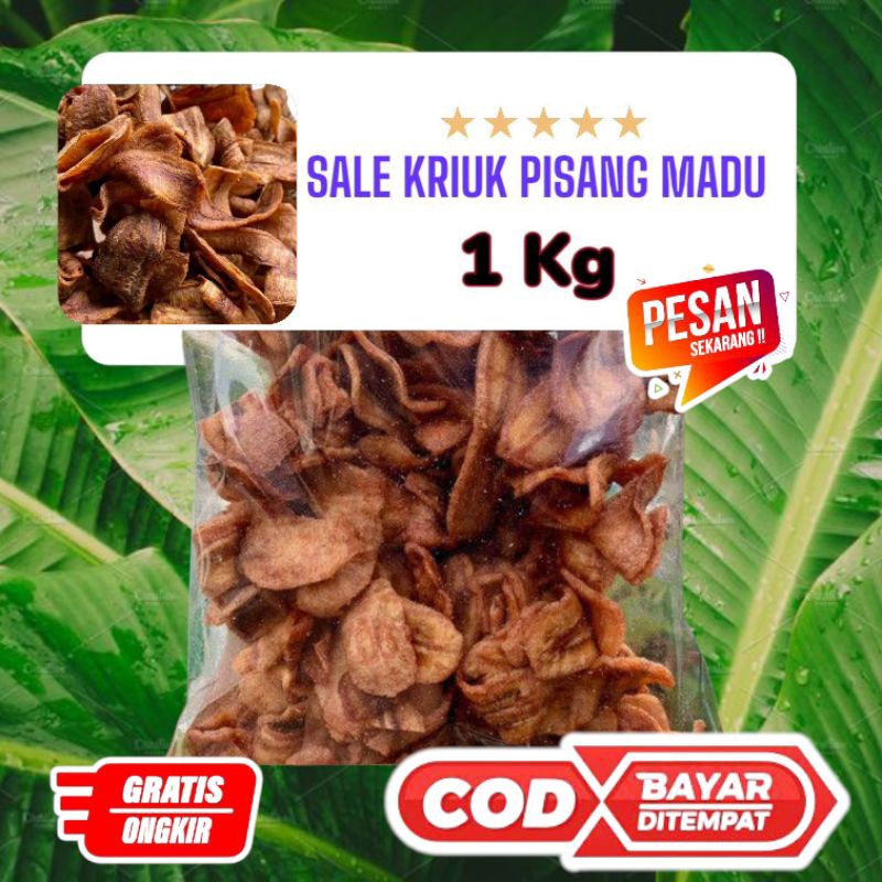 

sale kering pisang madu kriuk 1kg enak lezat gurih manis