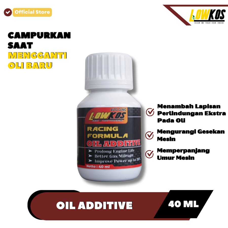 Additive oli mesin | Oil additive Lowkos 50 ML