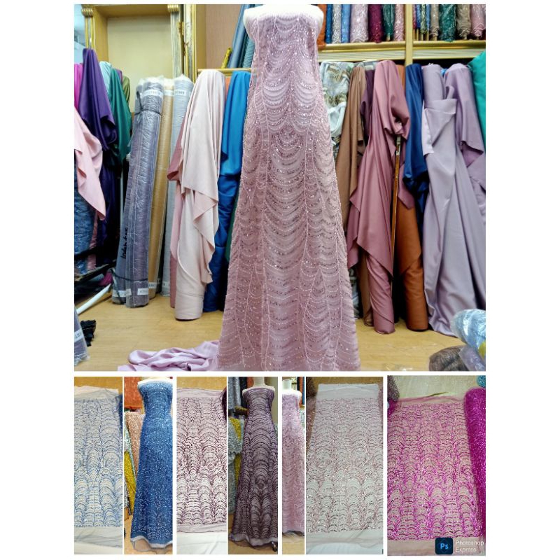 Tulle Yuki jepang Full Payet premium, original Payet Jepang