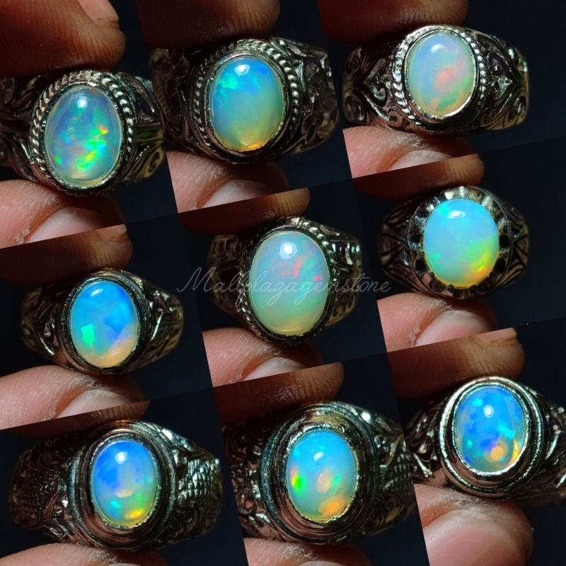 batu cincin kalimaya afrika asli natural dimensi 8-12mm  / cincin kalimaya afrika / batu opal kalima