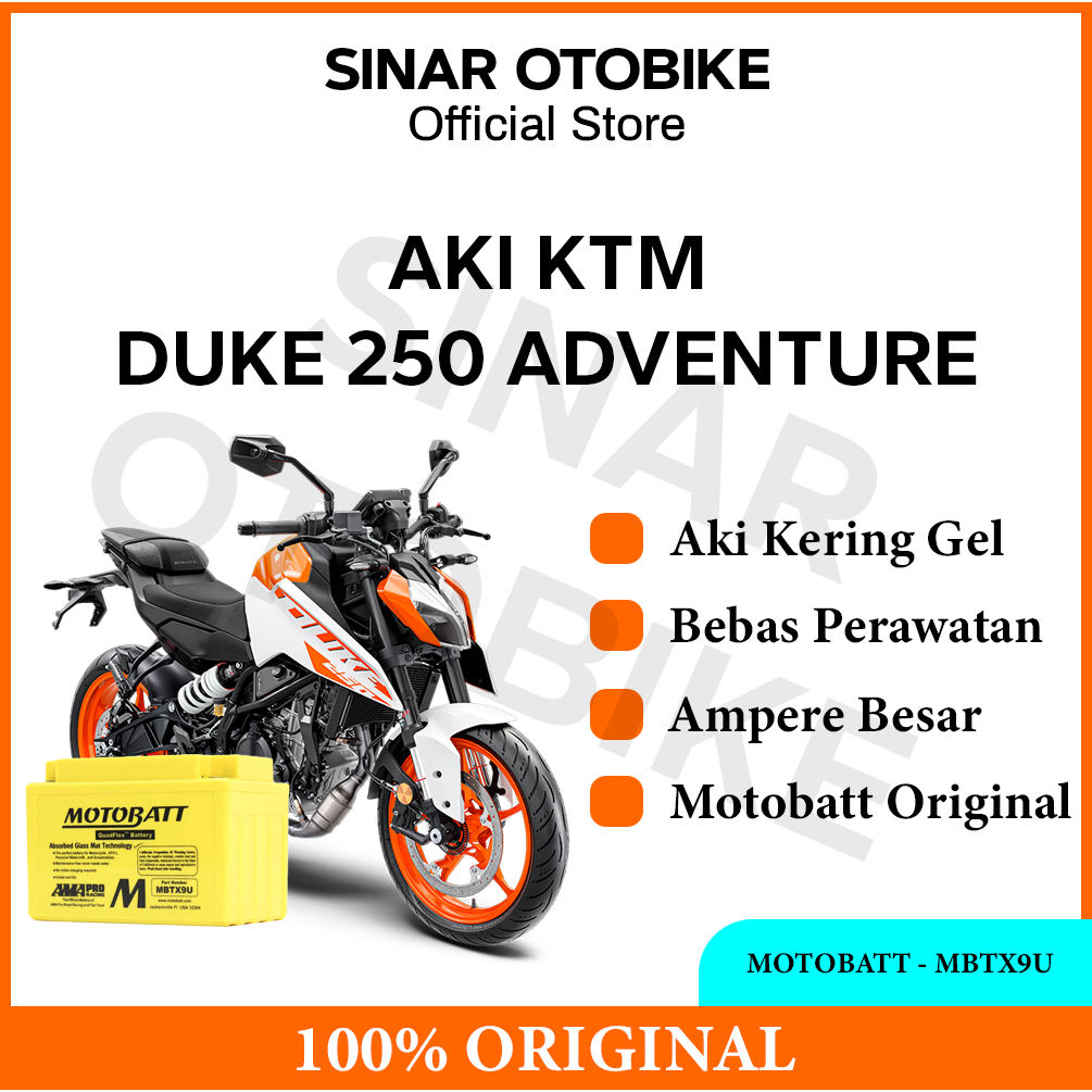 AKI KTM DUKE 250 MOTOBATT - MBTX9U