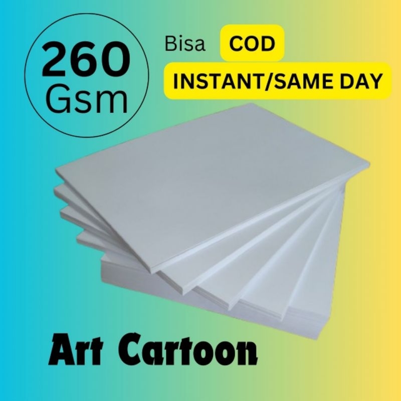 

Kertas Art Cartoon 260 Gram (Glossy) Ukuran 325 mm x 450 mm