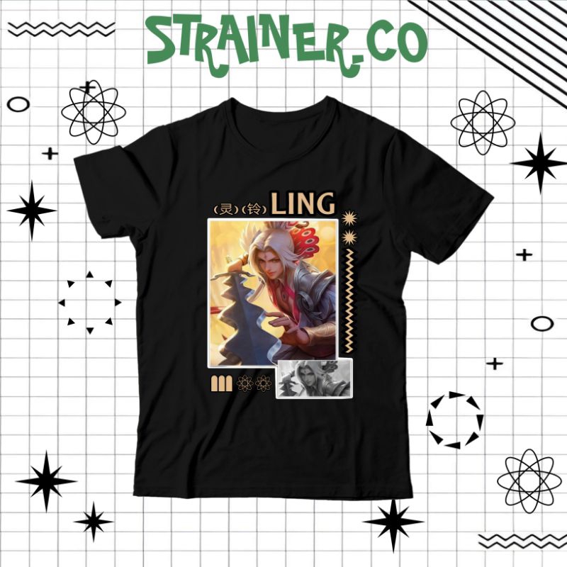 (BISA COD) Kaos Anak LING MOBILE LEGEND BANG BANG - Baju Anak Laki-Laki LING MLBB UNISEX FREE NAMA F