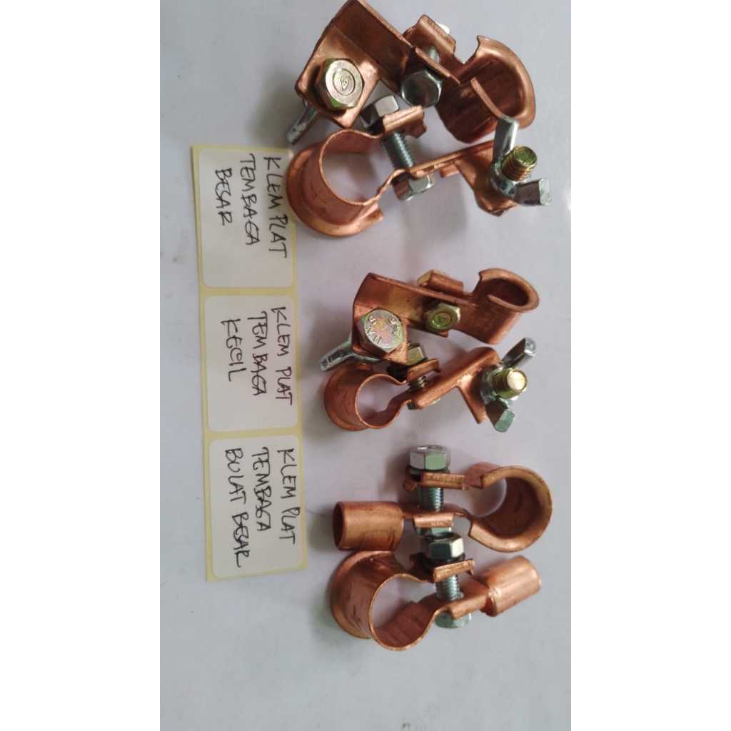 Terminal Accu Klem kepala Aki Plat Kuningan Tembaga Besi N50 - N200 Klem Aki Besar