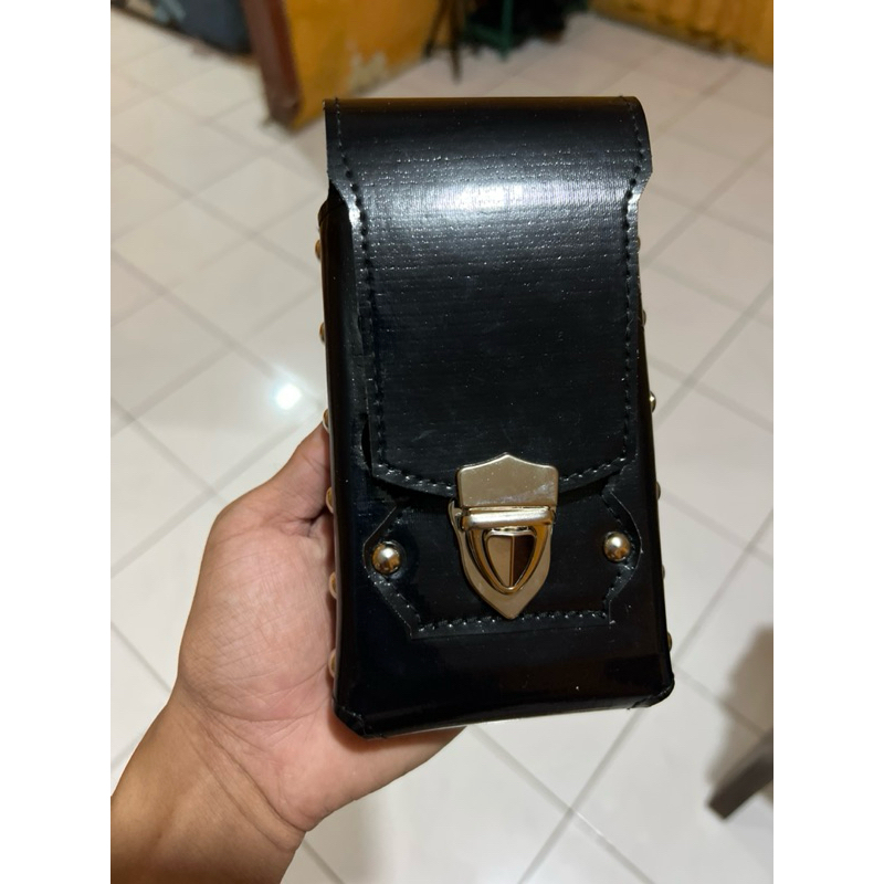 sarung hp satpam polos motif kembang