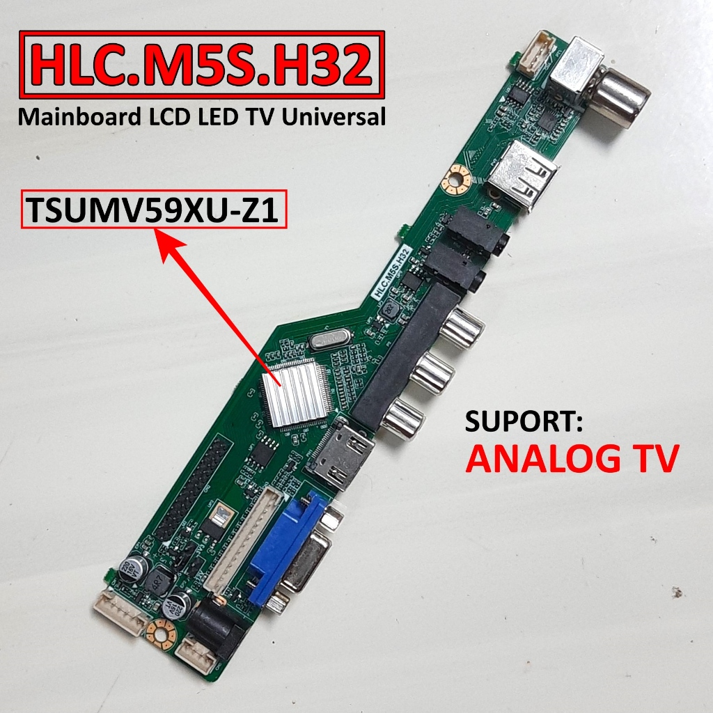 HLC.M5S.H32  China Cina Mainboard Universal LCD LED TV ANALOG WEYON