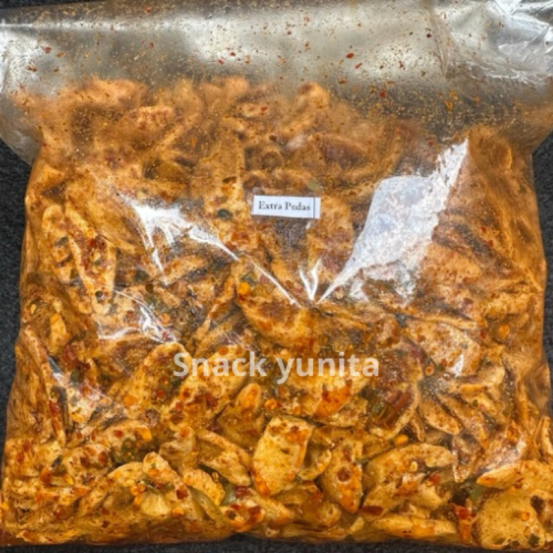 

Otak otak ikan Pedas Crispy Daun jeruk Original Asin 500 g