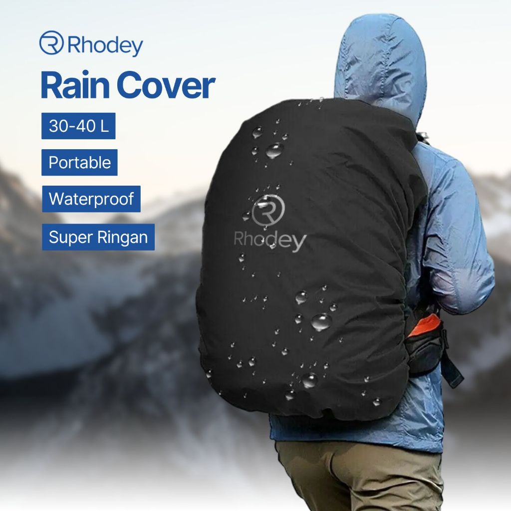 Rhodey Mantel Tas ransel Anti Air 30-40L Mantel Tas Sekolah Mantel Tas Polos Waterproof Cover Tas