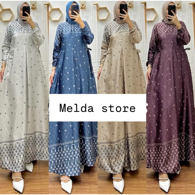 TERBARU GAMIS SILK PREMIUM / GAMIS SILK MOTOF MEWAH // GAMIS SILK JUMBO