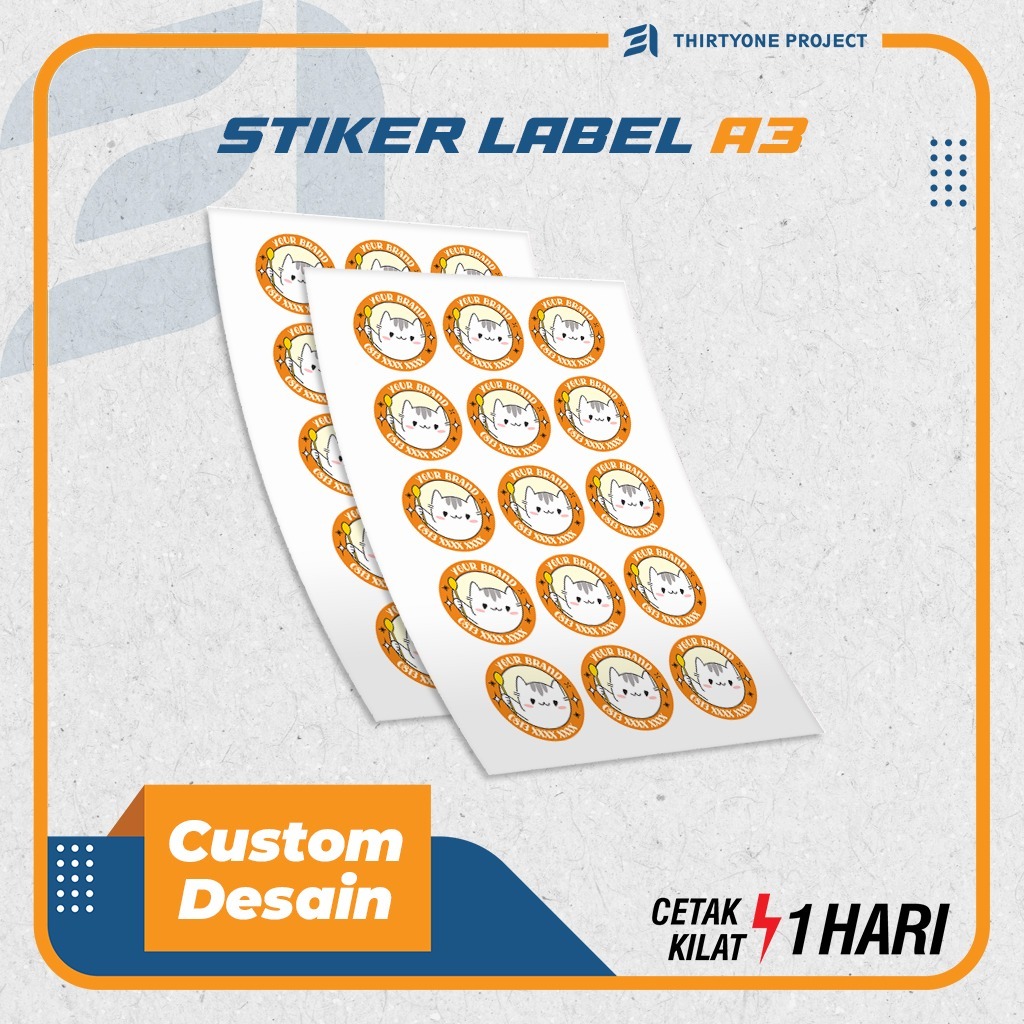 

Cetak Sticker Label A3+/Sticker Label Usaha Makanan/Minuman/Produk Jualan/Sticker Cutting