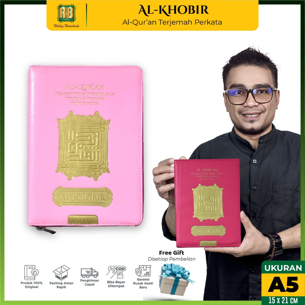 RESLETING - A5 - Alquran Sedang Murah (15x21cm) Al Quran Terjemah Perkata Transliterasi Al Khobir A5