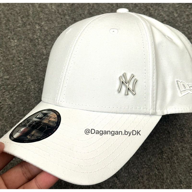 Topi New*Era Logo Metal Samping Original Barang Resmi 100% White