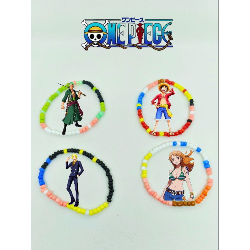 Gelang manik One Piece / Gelang anak / gelang Luffy / Gelang Nami / Gelang Zoro / gelang Sanji
