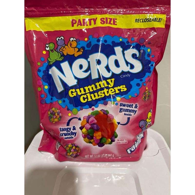 

Nerds gummy clusters 907g asli