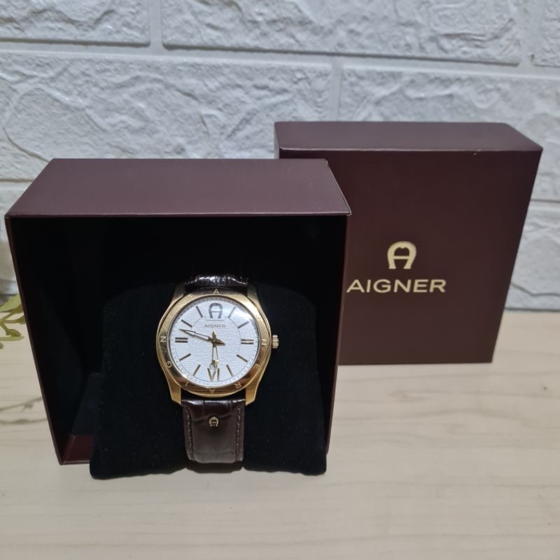 [PRELOVED] AIGNER Lazio A42000 Jam Tangan Pria [Gold]