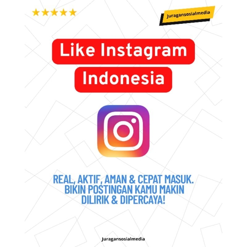 J4sa Like IG Indo | Aman & Cepat Masuk | Real Aktif