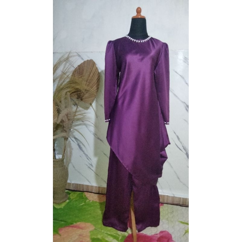 baju set celana kurung melayu keong terbaru