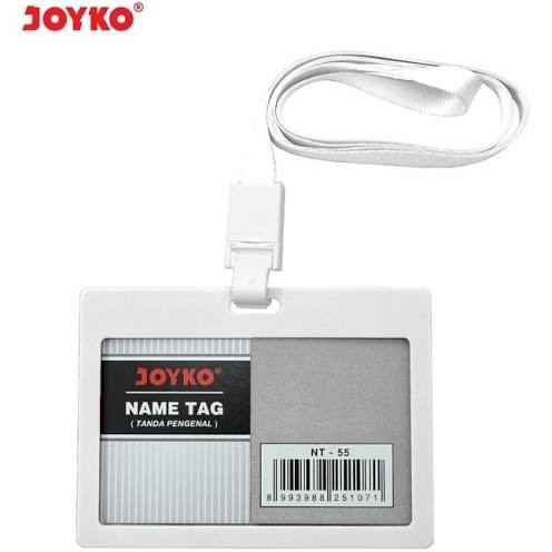 Joyko ID Card Holder 54 x 90 mm Landscape + Lanyard NT-55 WHITE