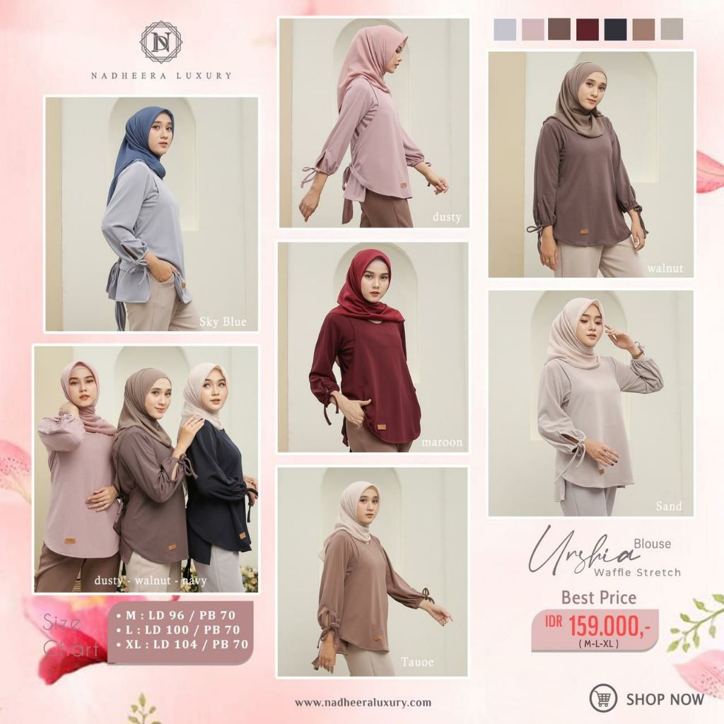 BLOUSE TERBARU // URSHIA BLOUSE NADHEERA LUXURY TERBARU // BLOUSE NADHEERA LUXURY // BLOUSE // NADHE