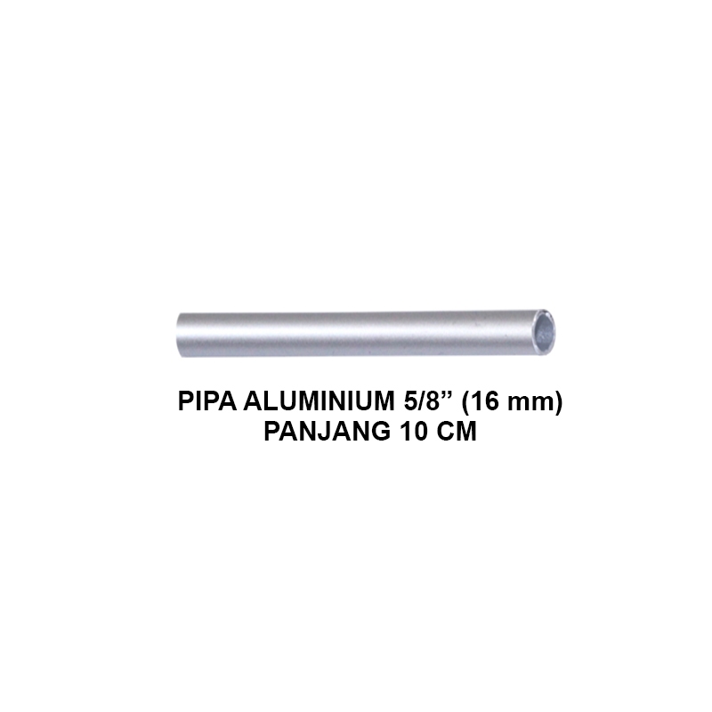EELIC PIA-ALM16MMX1MM Pipa aluminium pipa bulat ukuran 5/8" (16mm) x 1 mm panjang 10 cm