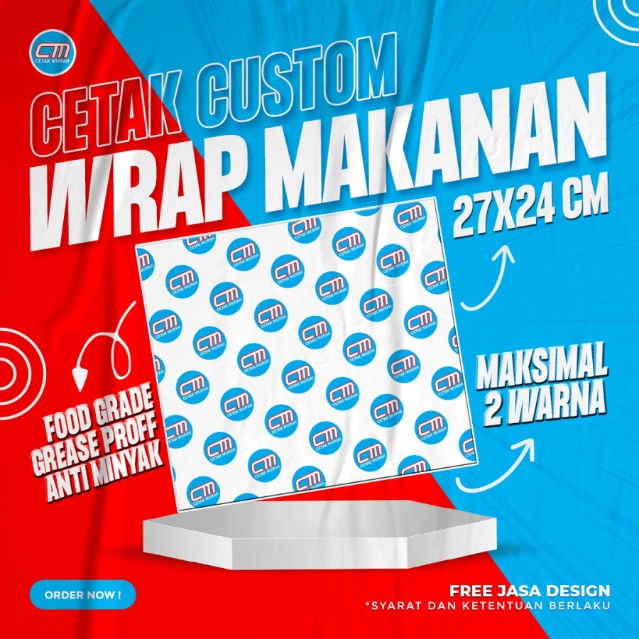 KERTAS ROTI CUSTOM / KERTAS KEMASAN MAKANAN